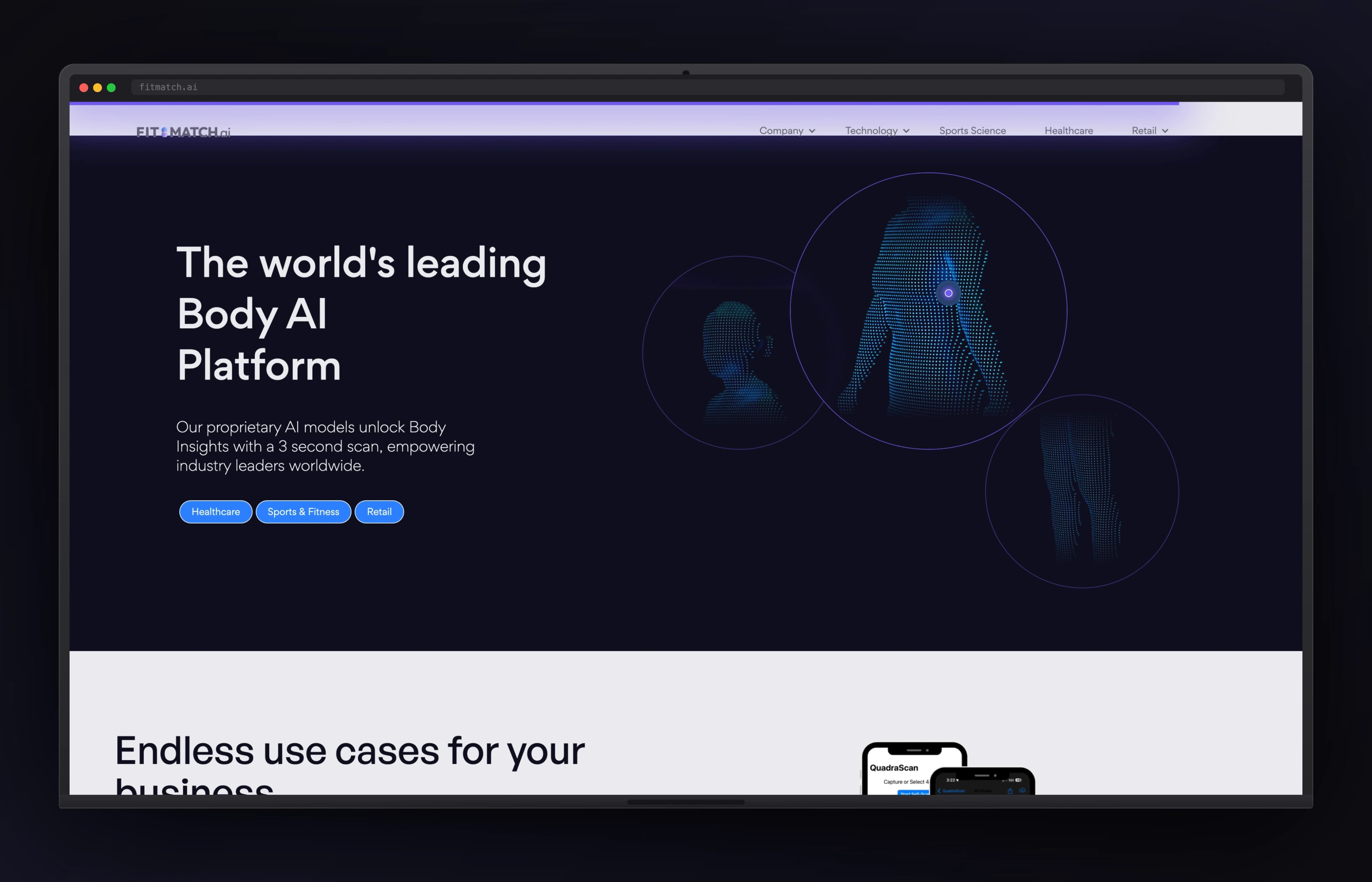 FitmatchAI website preview