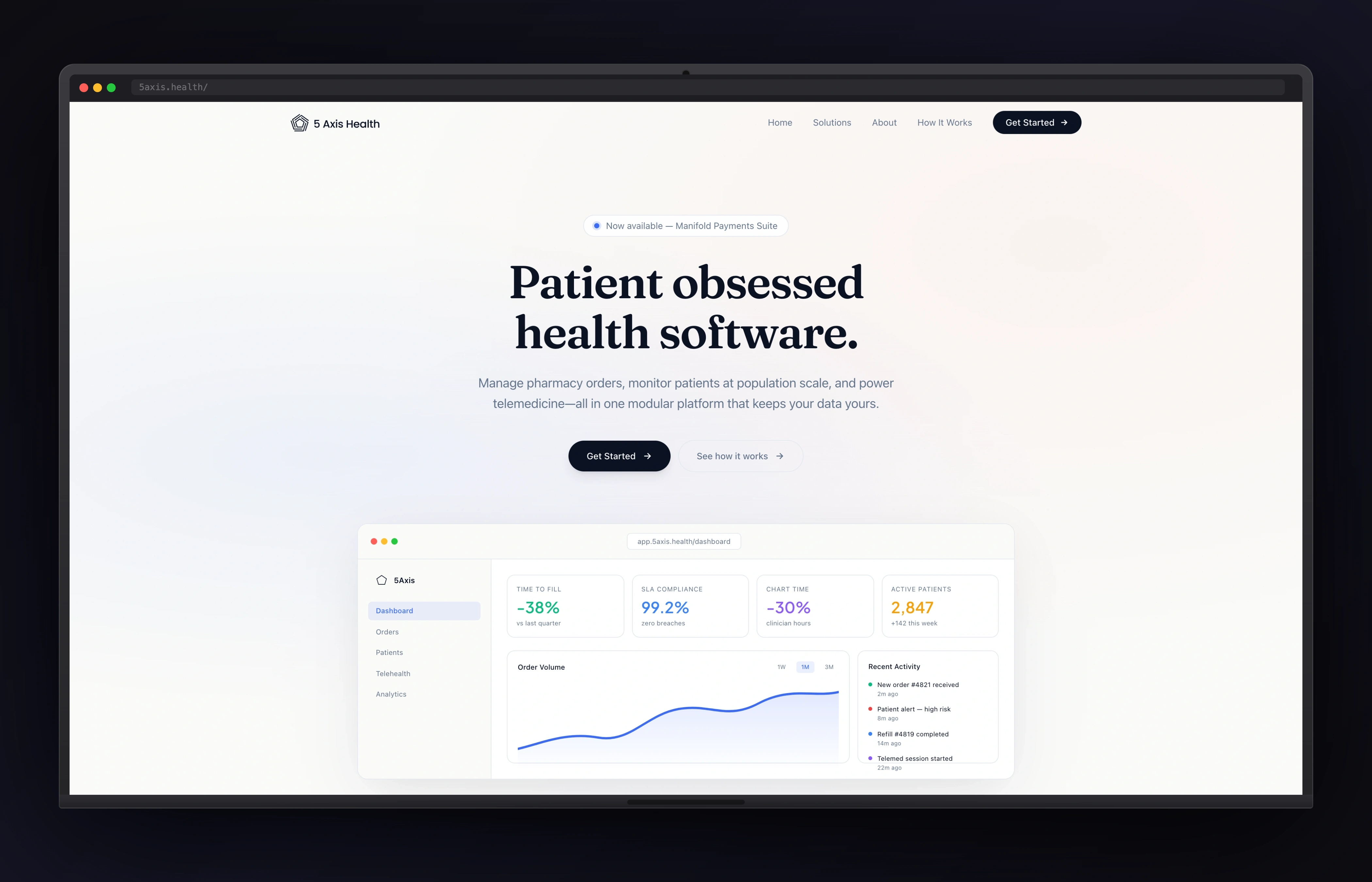 5 Axis Health website preview