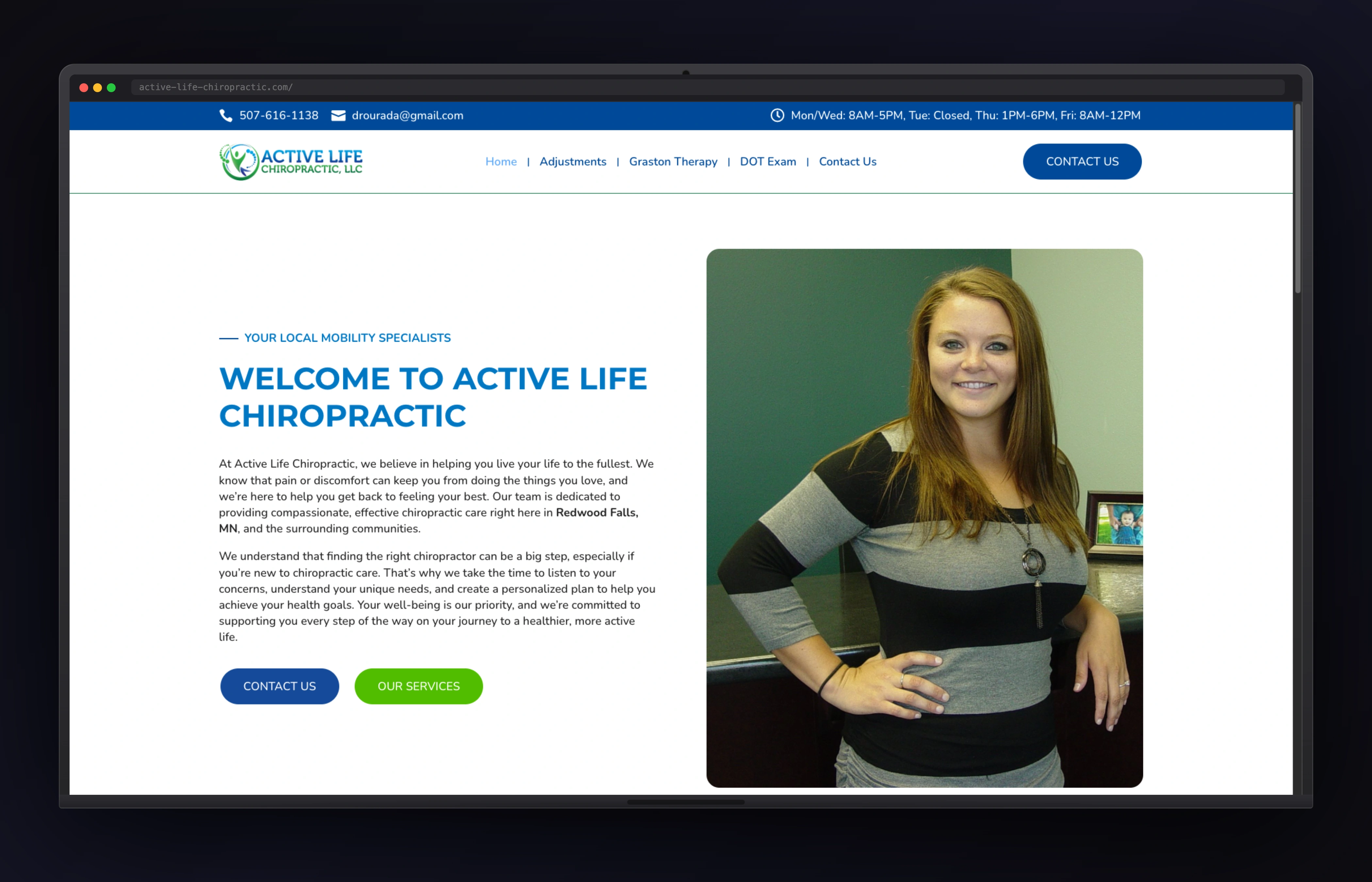 Active Life Chiropractic website preview