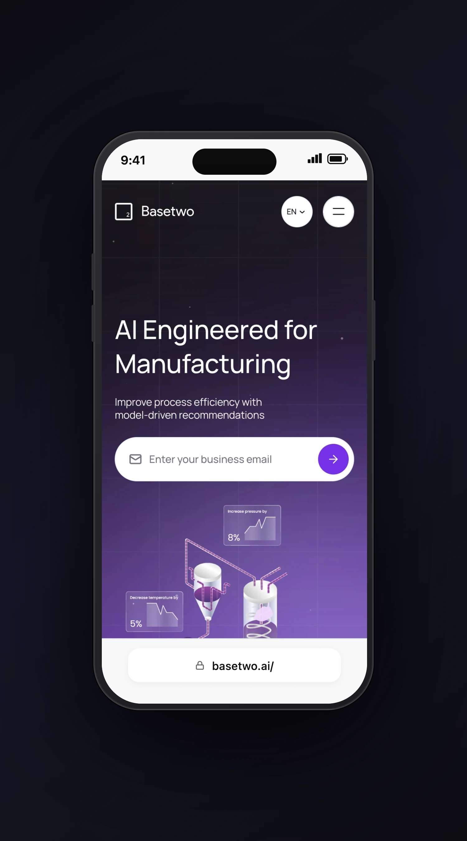 Basetwo AI mobile screen one