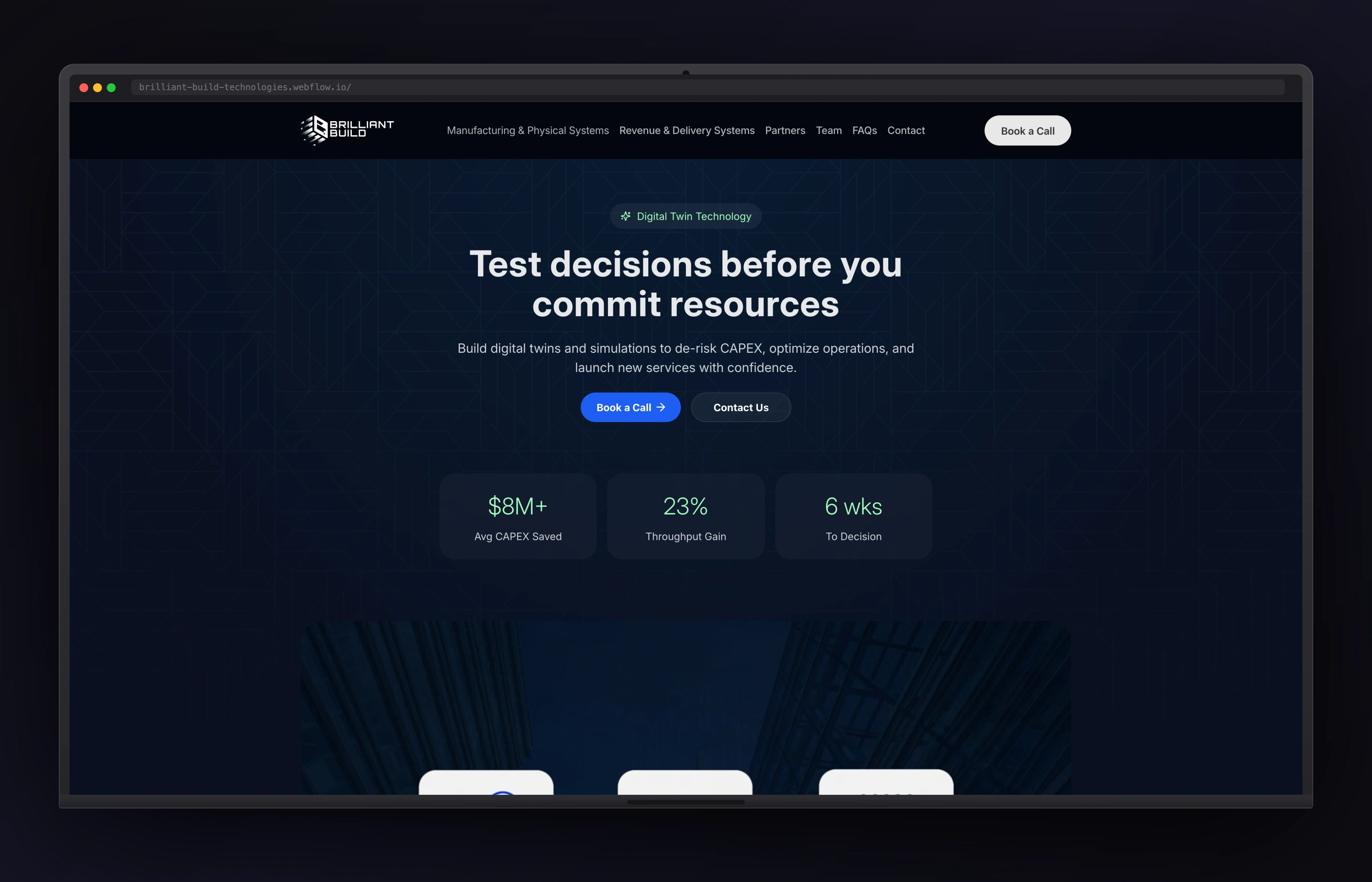 Brilliant Build Technologies website preview