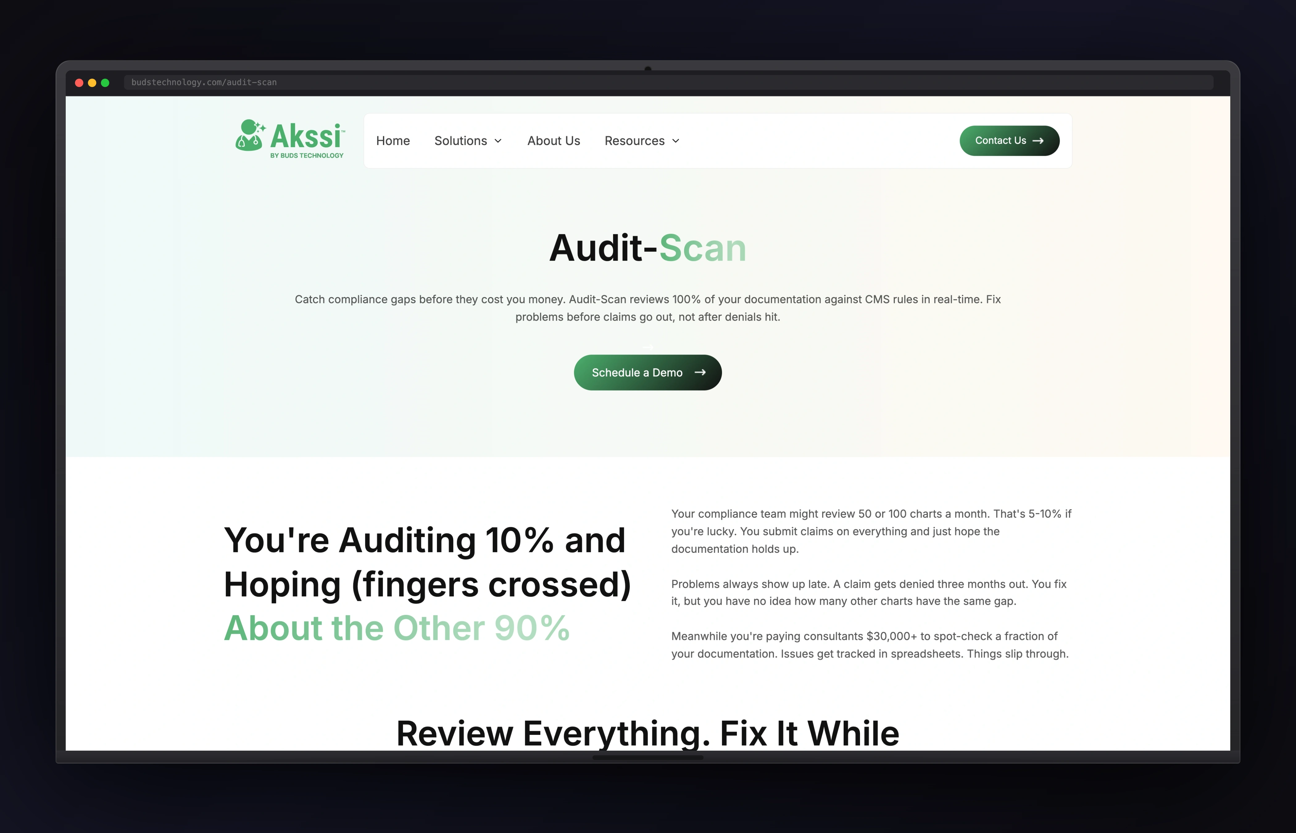 Buds Technology desktop website concept