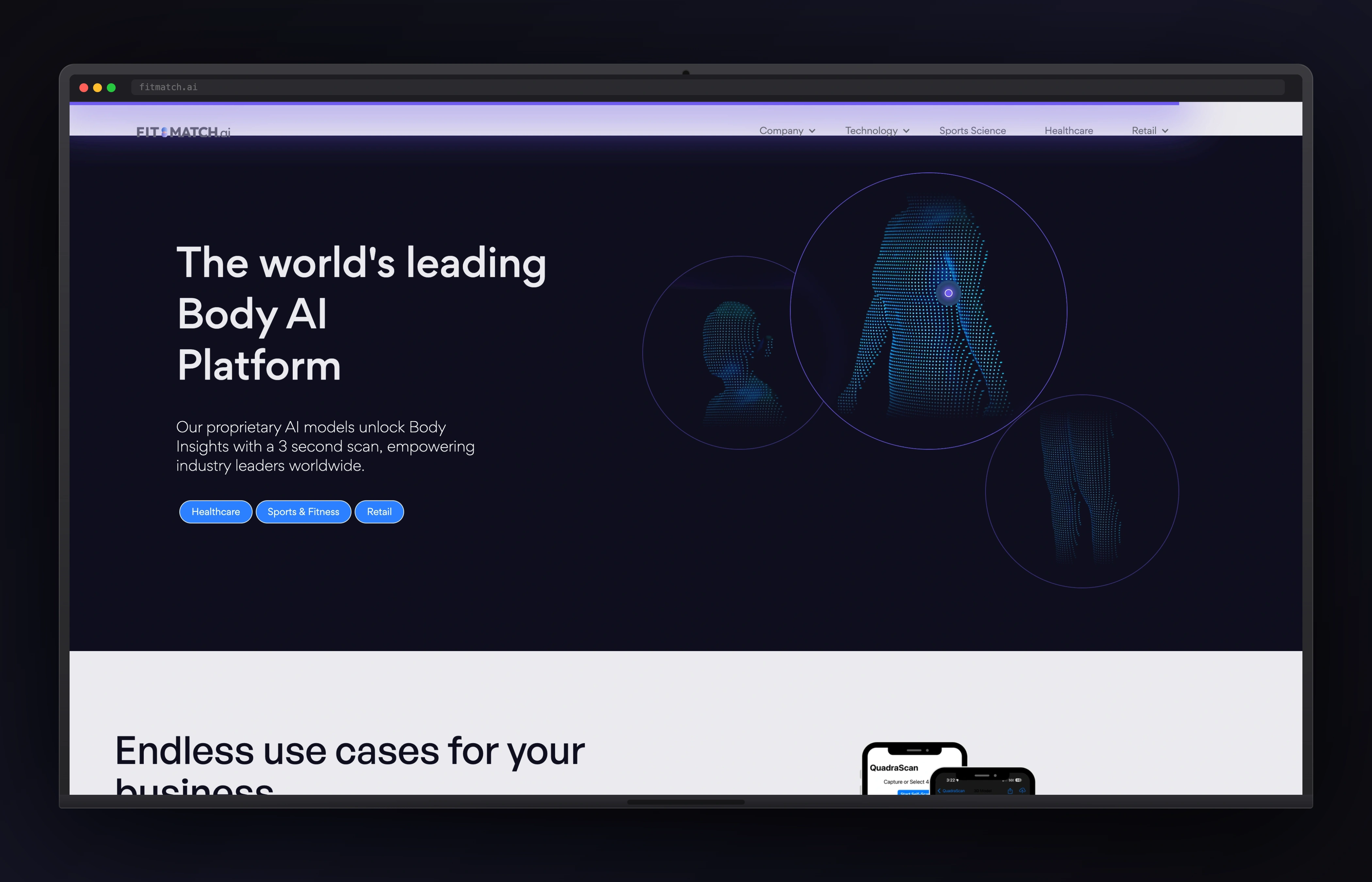 FitmatchAI website preview