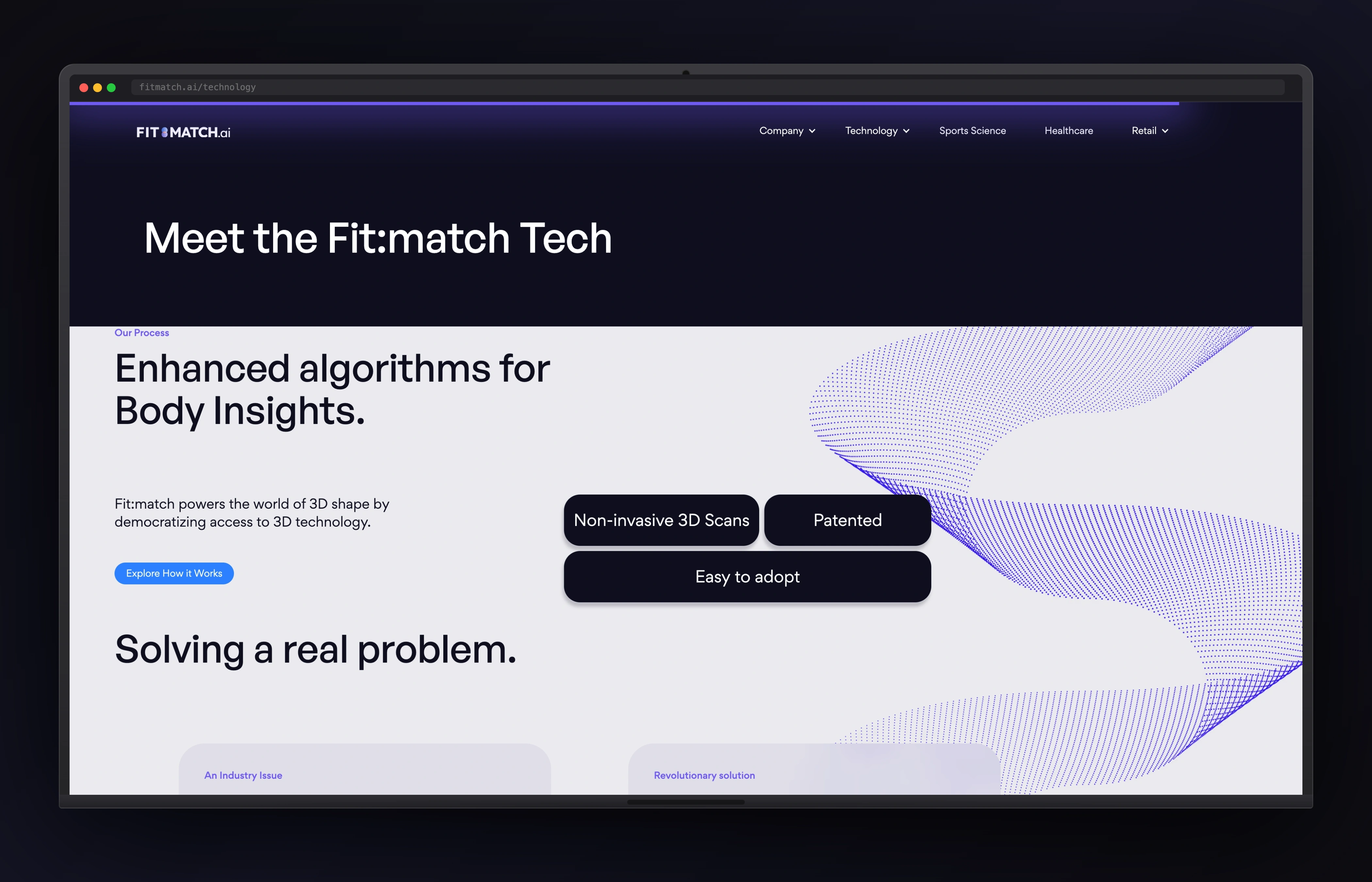 FitmatchAI desktop website concept