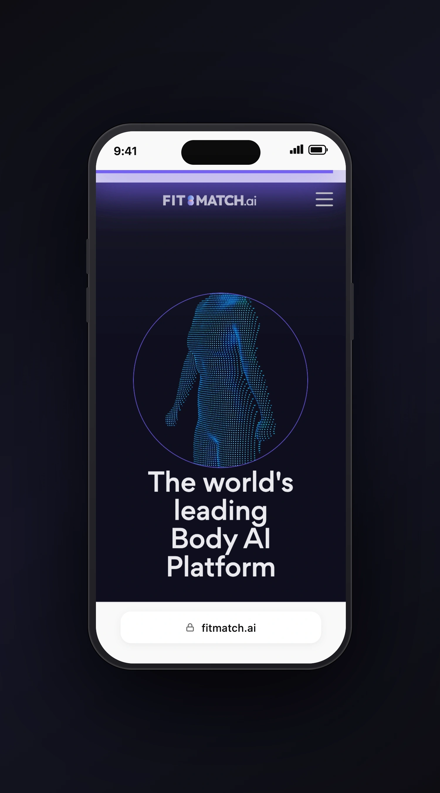 FitmatchAI mobile screen one