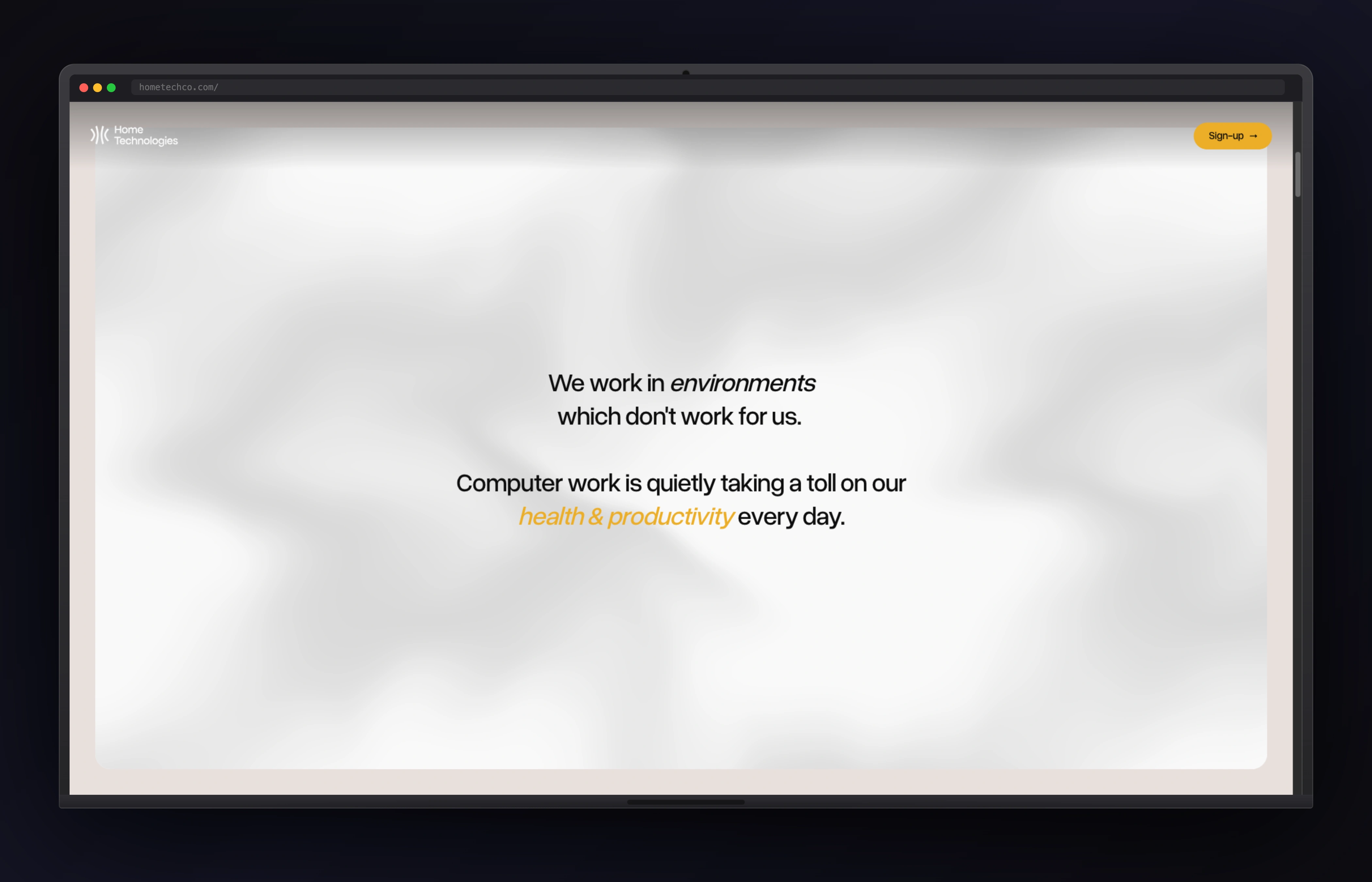 Hometechco desktop website concept