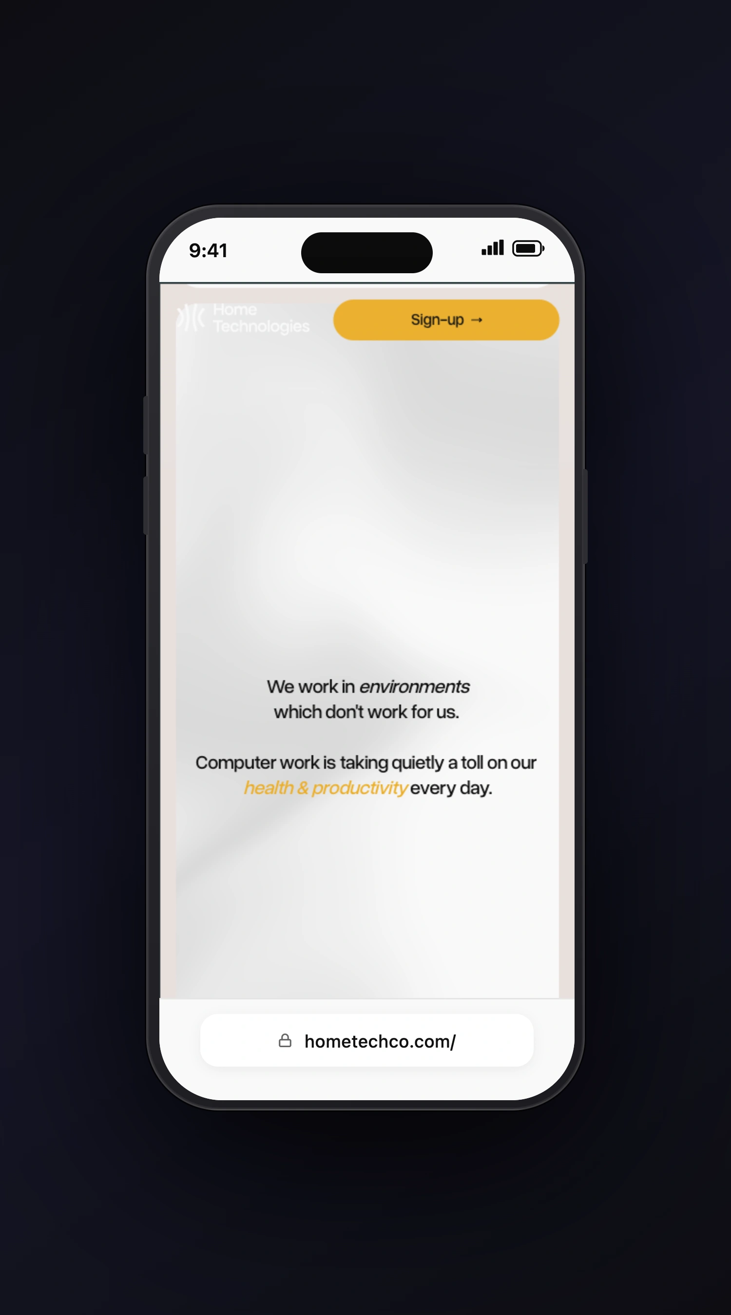 Hometechco mobile screen two