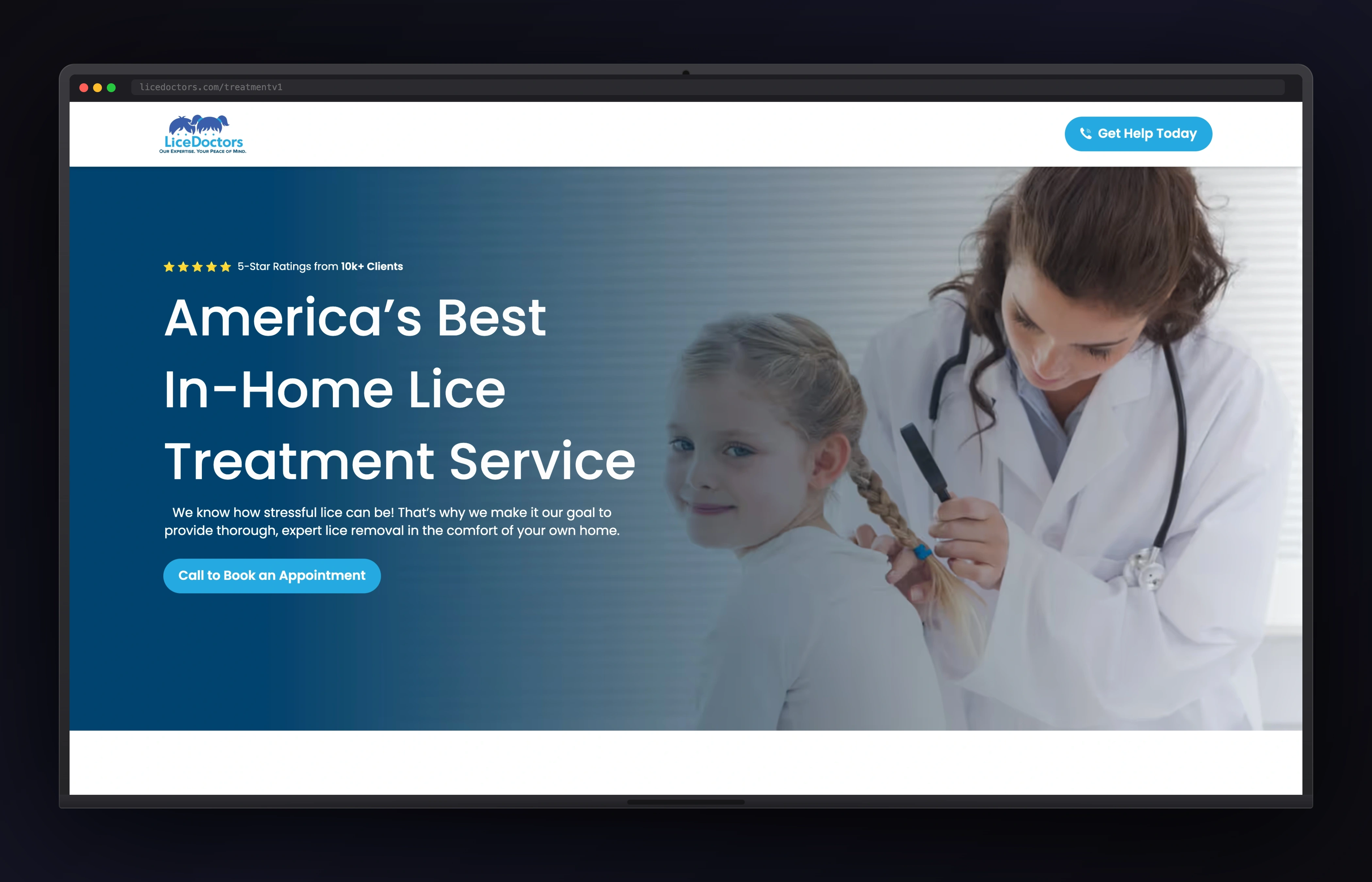 LiceDoctors website preview