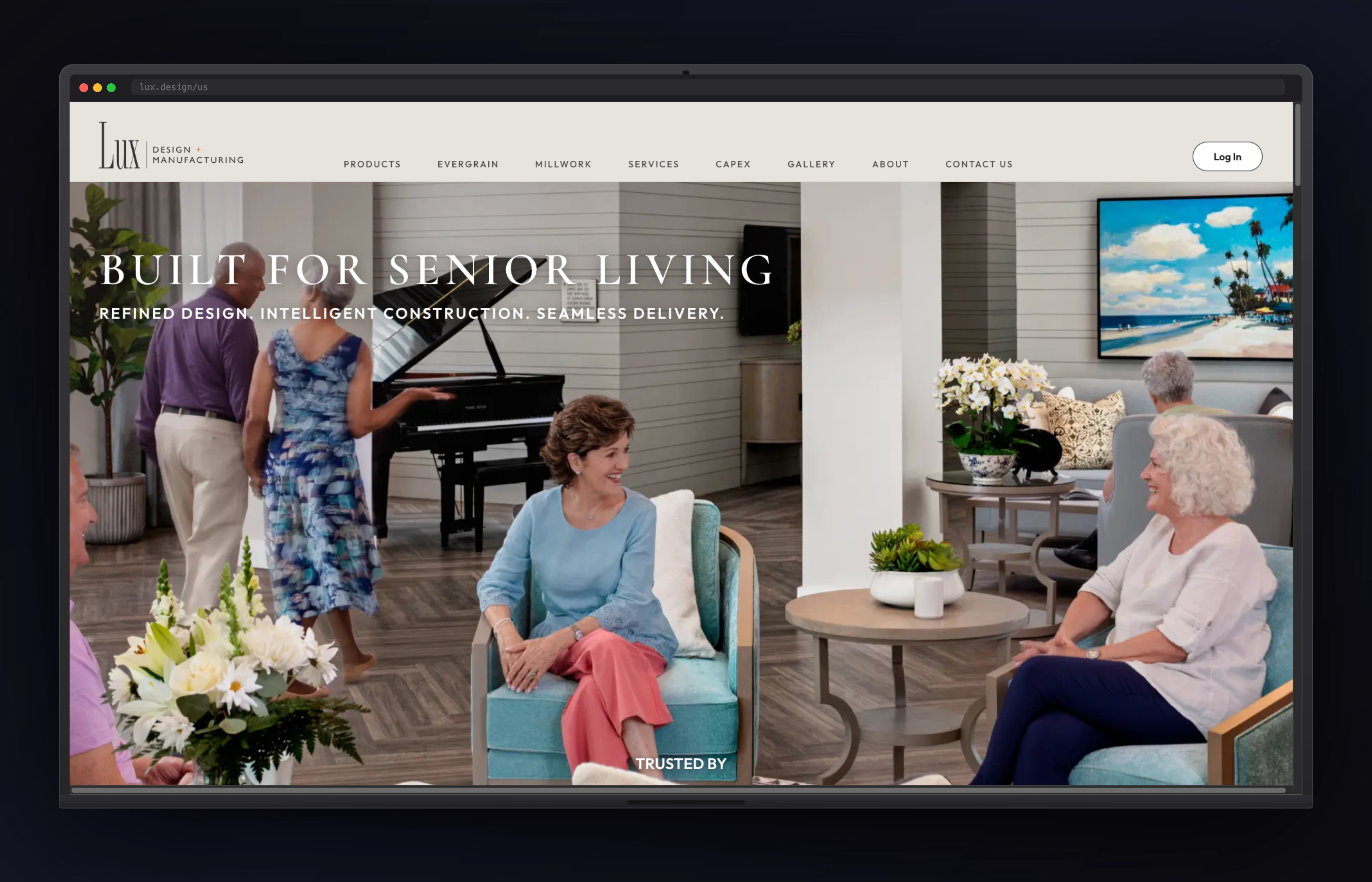 Lux Design Manufacturing website preview