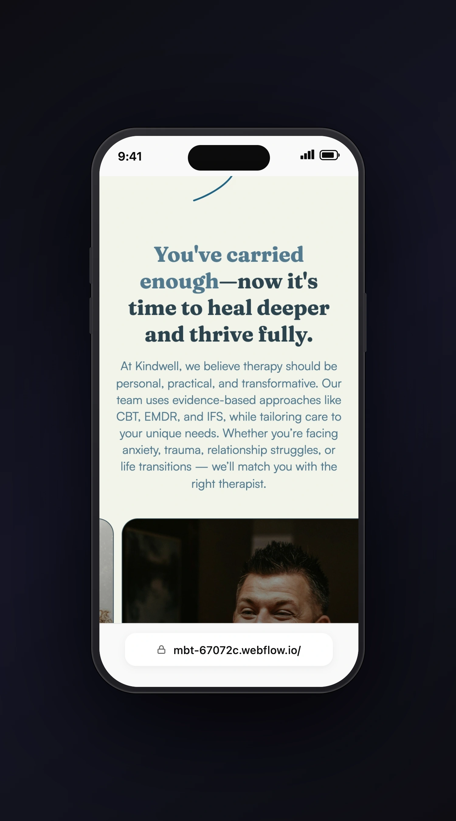 KindWell mobile screen two