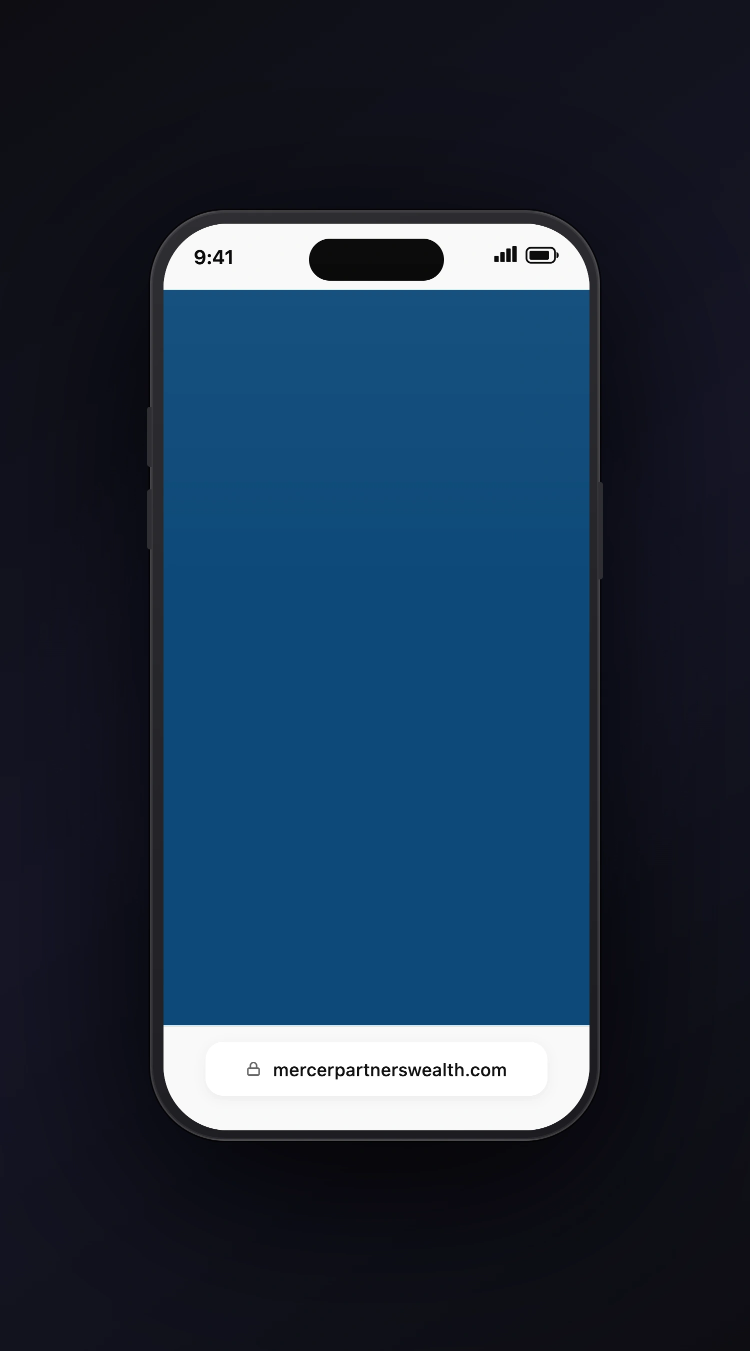Mercer Partners mobile screen two