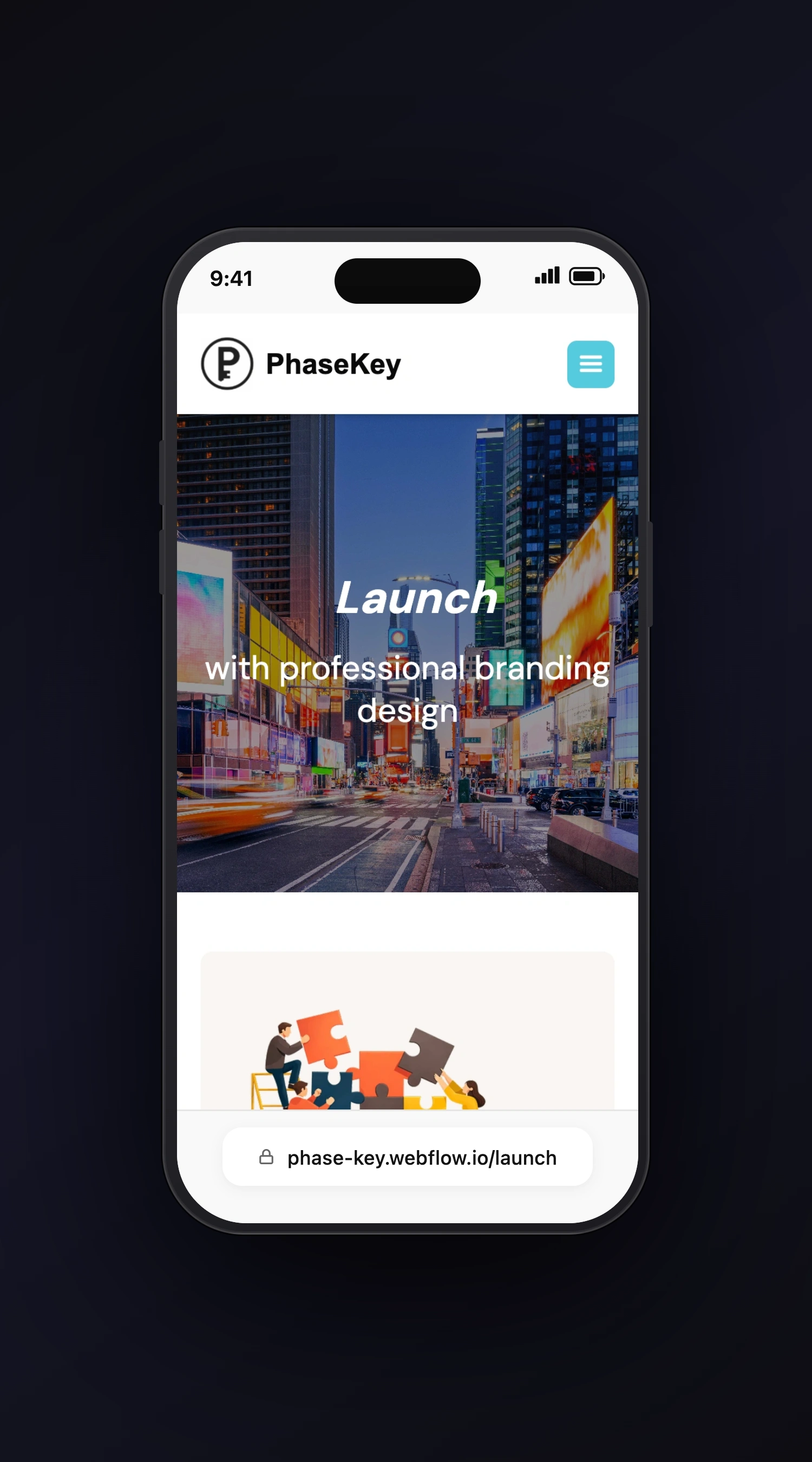 Phase Key mobile screen two
