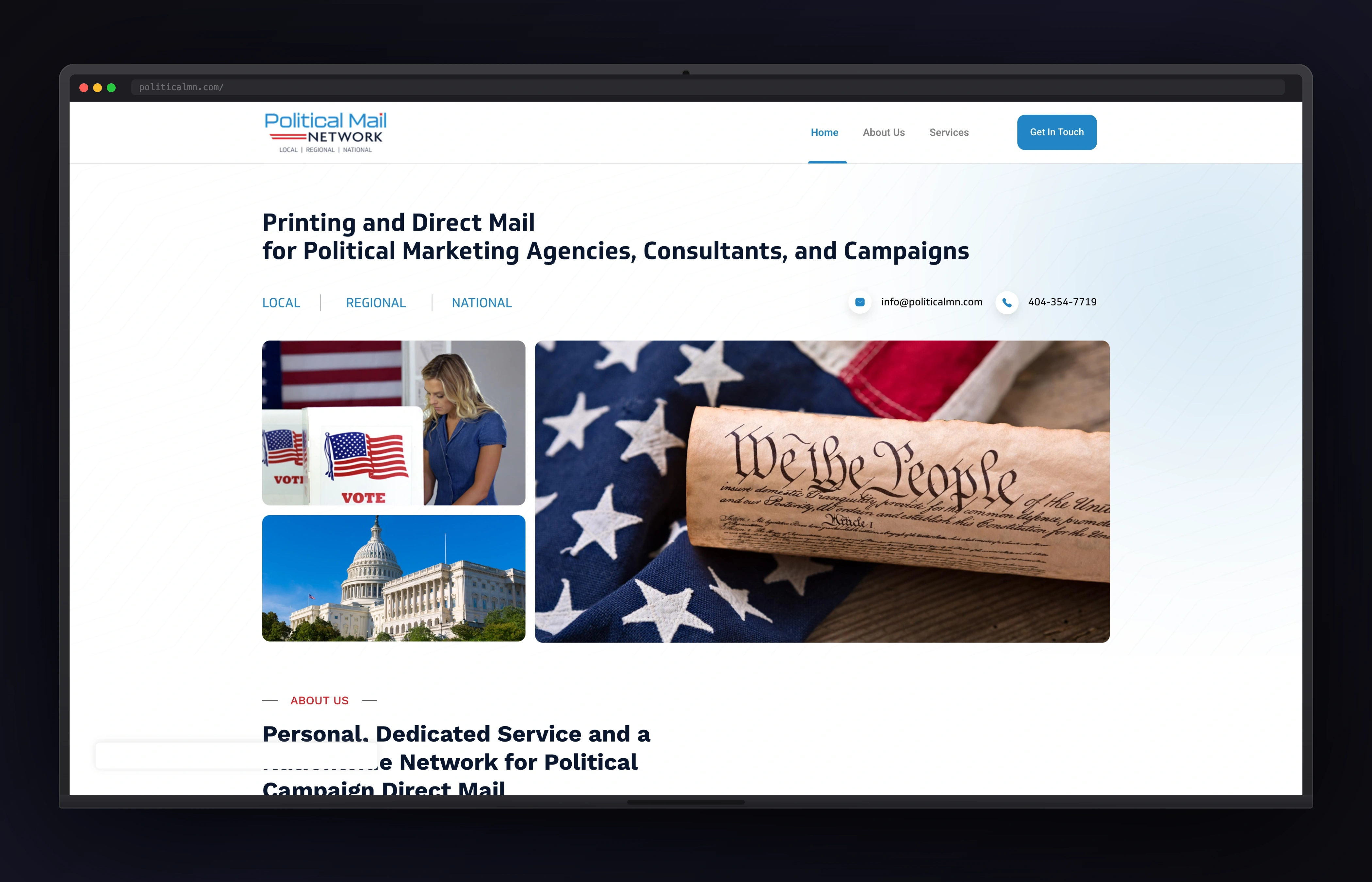Political MN Gardner website preview