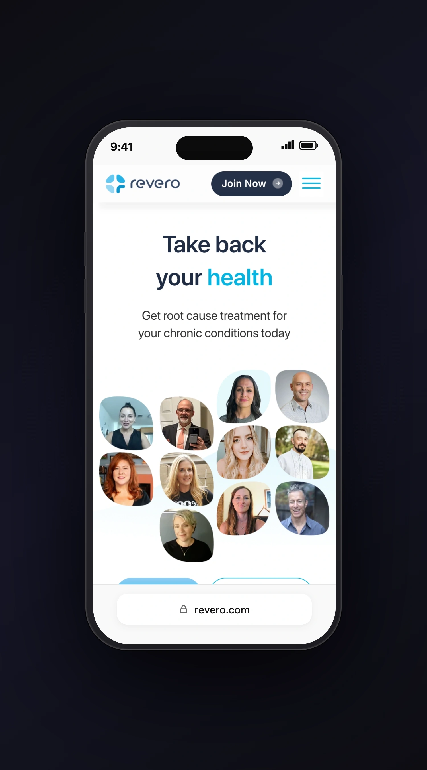 Revero mobile screen one