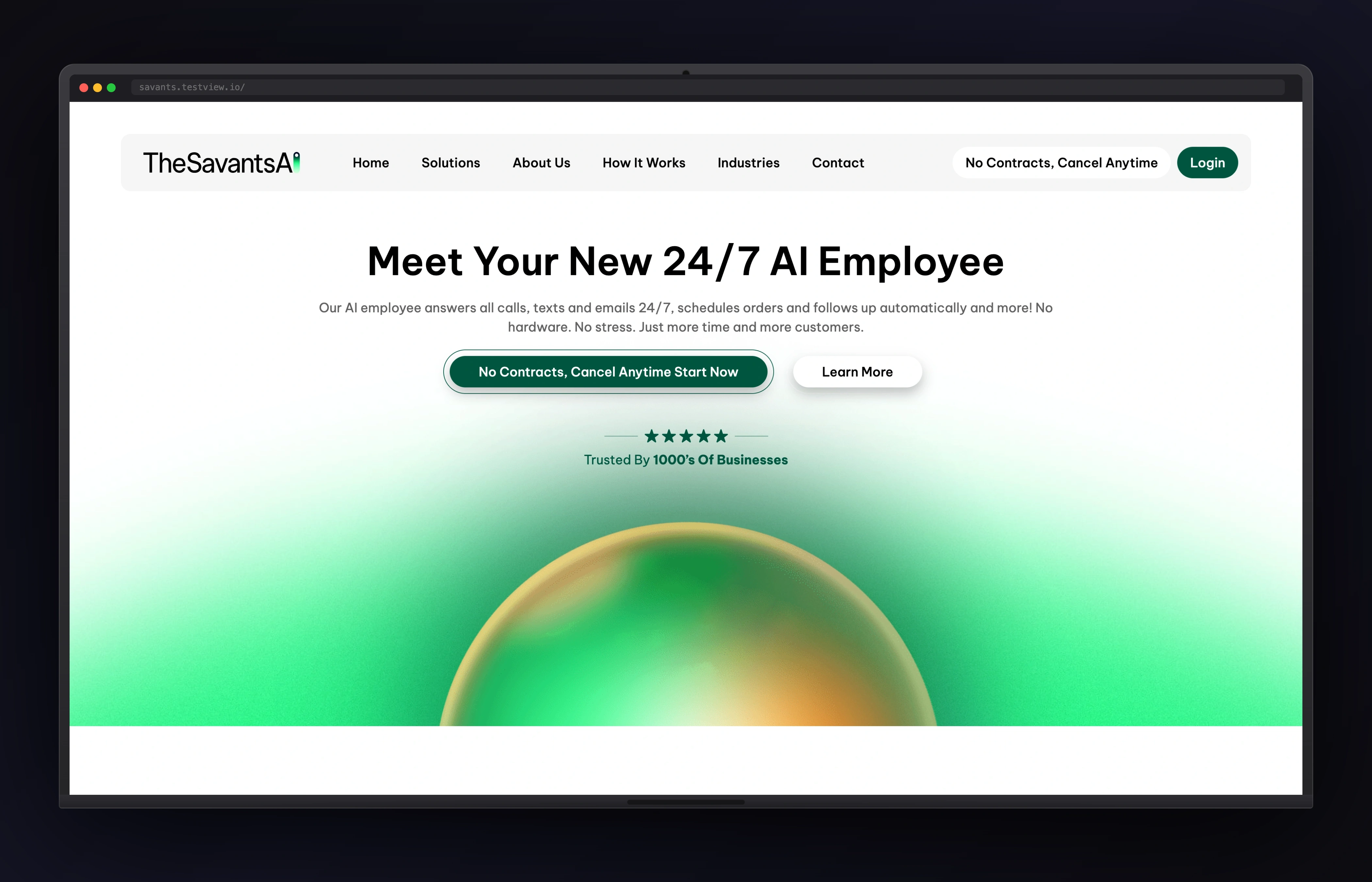 Savants AI website preview