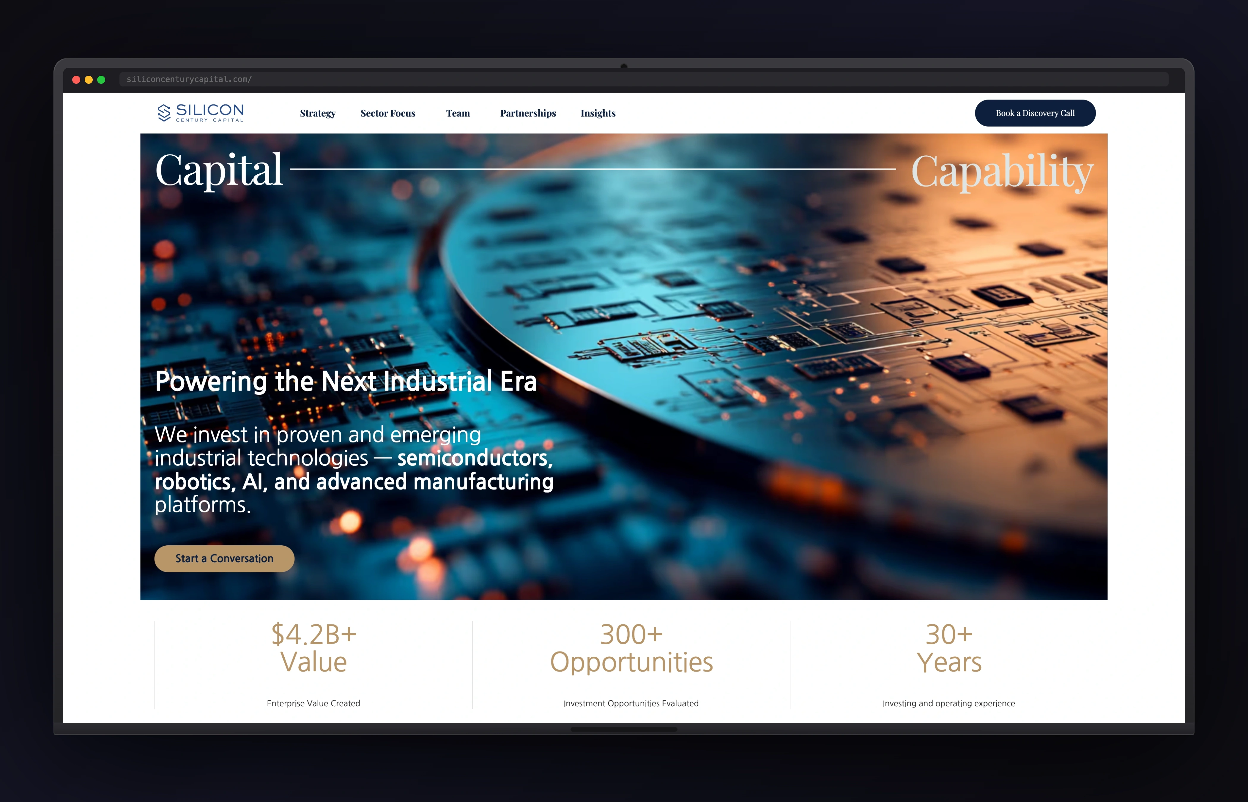 Silicon Century Capital website preview