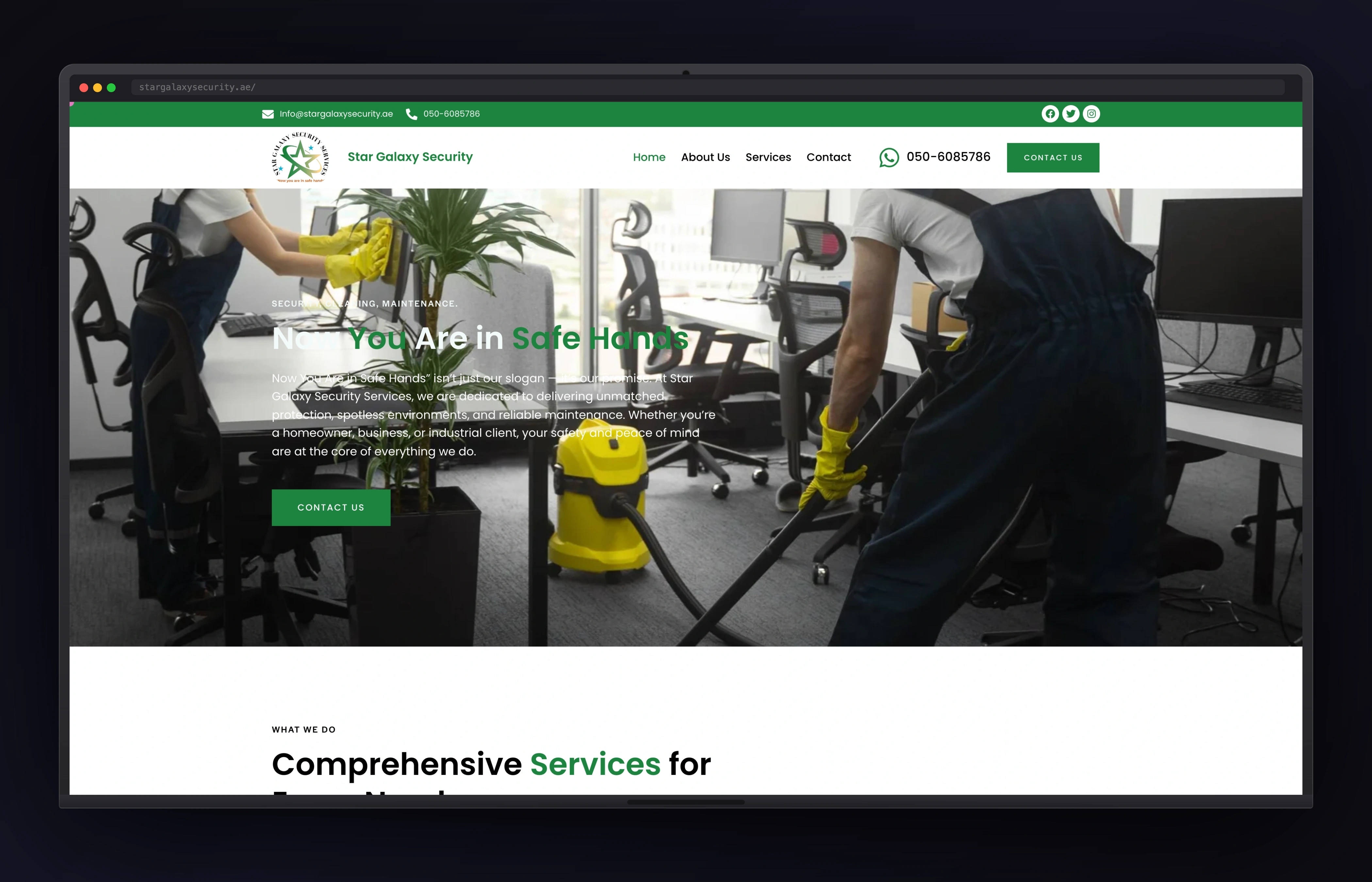 Stargalaxy Security website preview