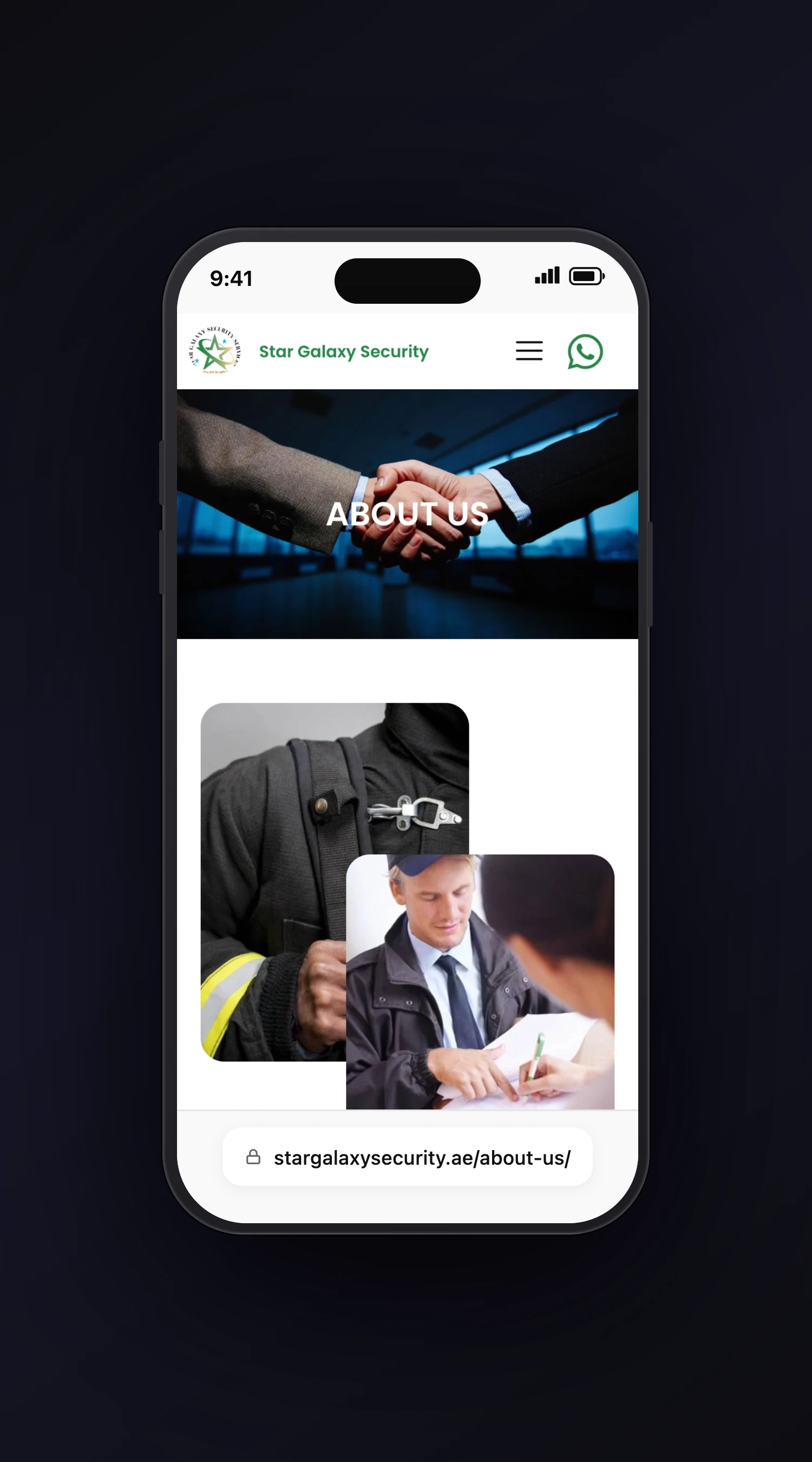 Stargalaxy Security mobile screen two