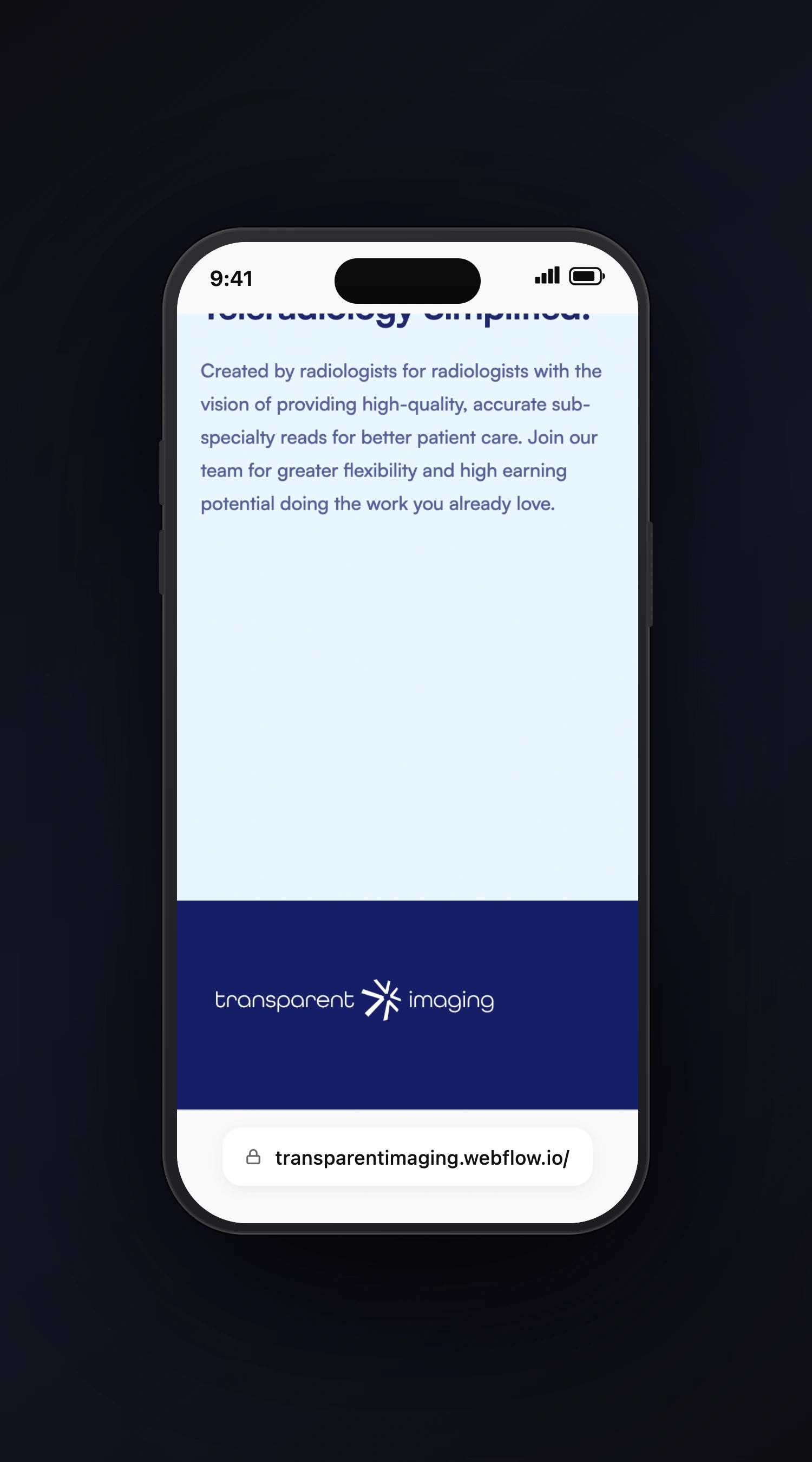 Transparent Imaging mobile screen two