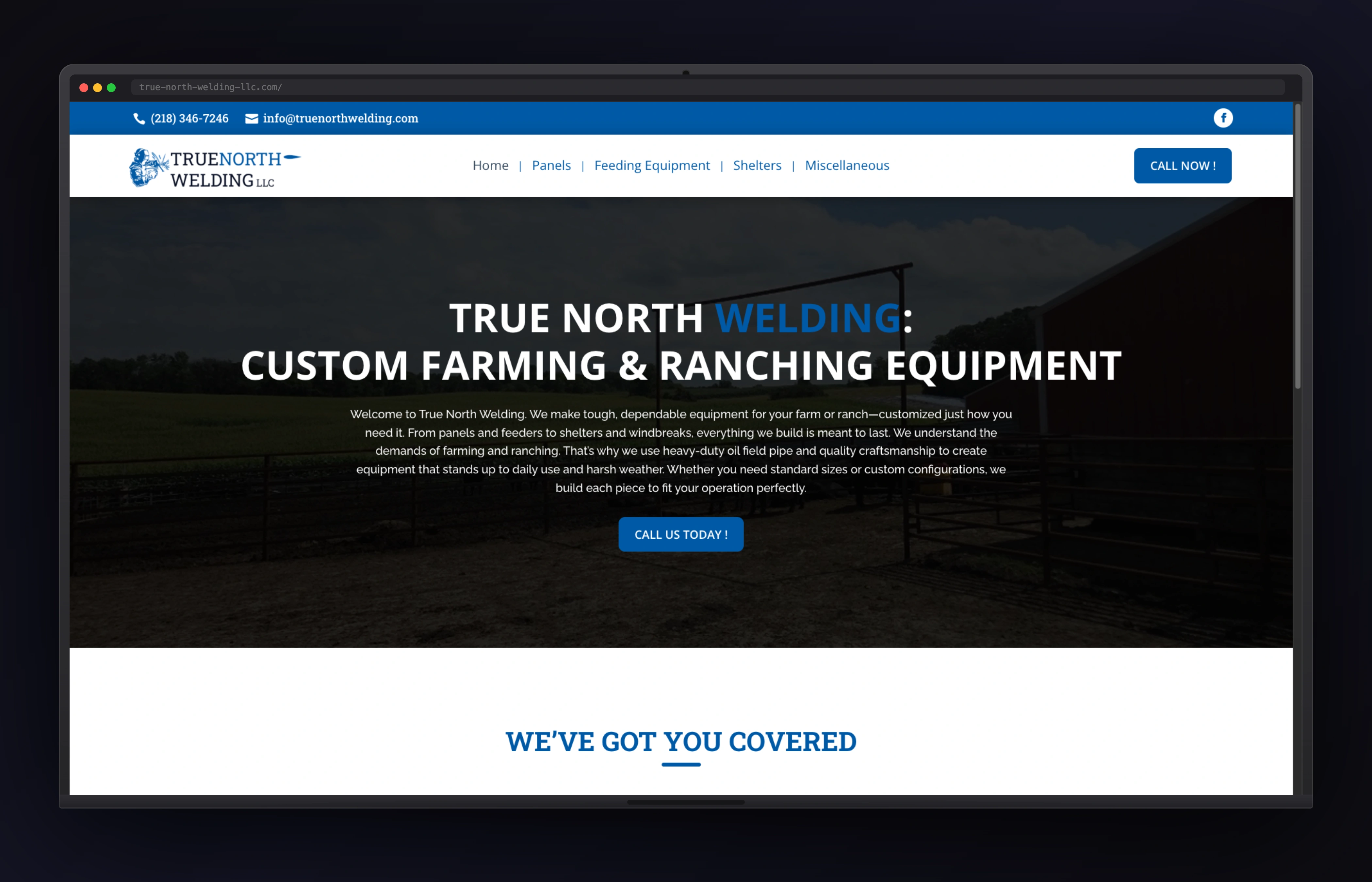 True North Welding LLC website preview