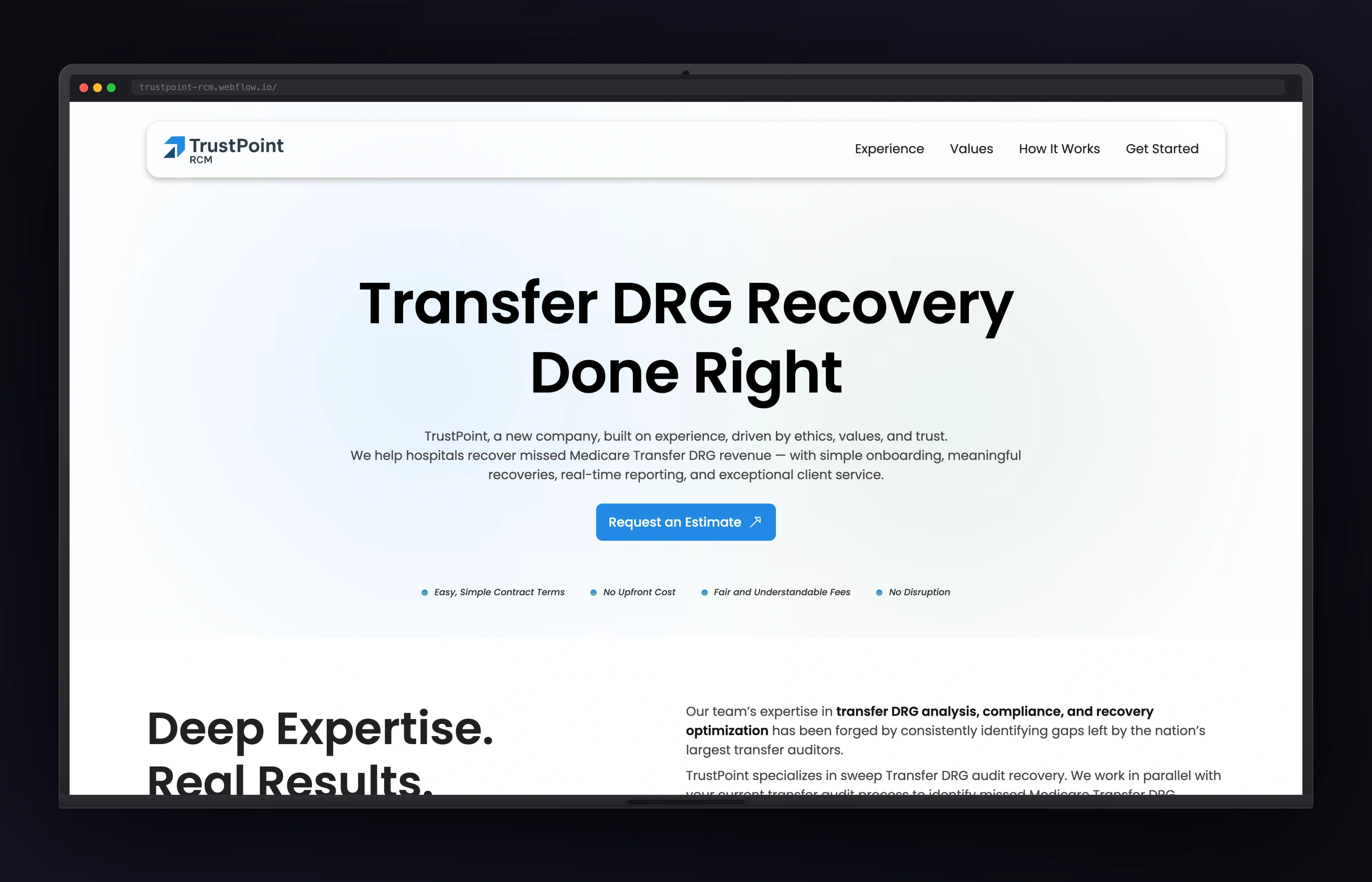 TrustPoint CMS website preview
