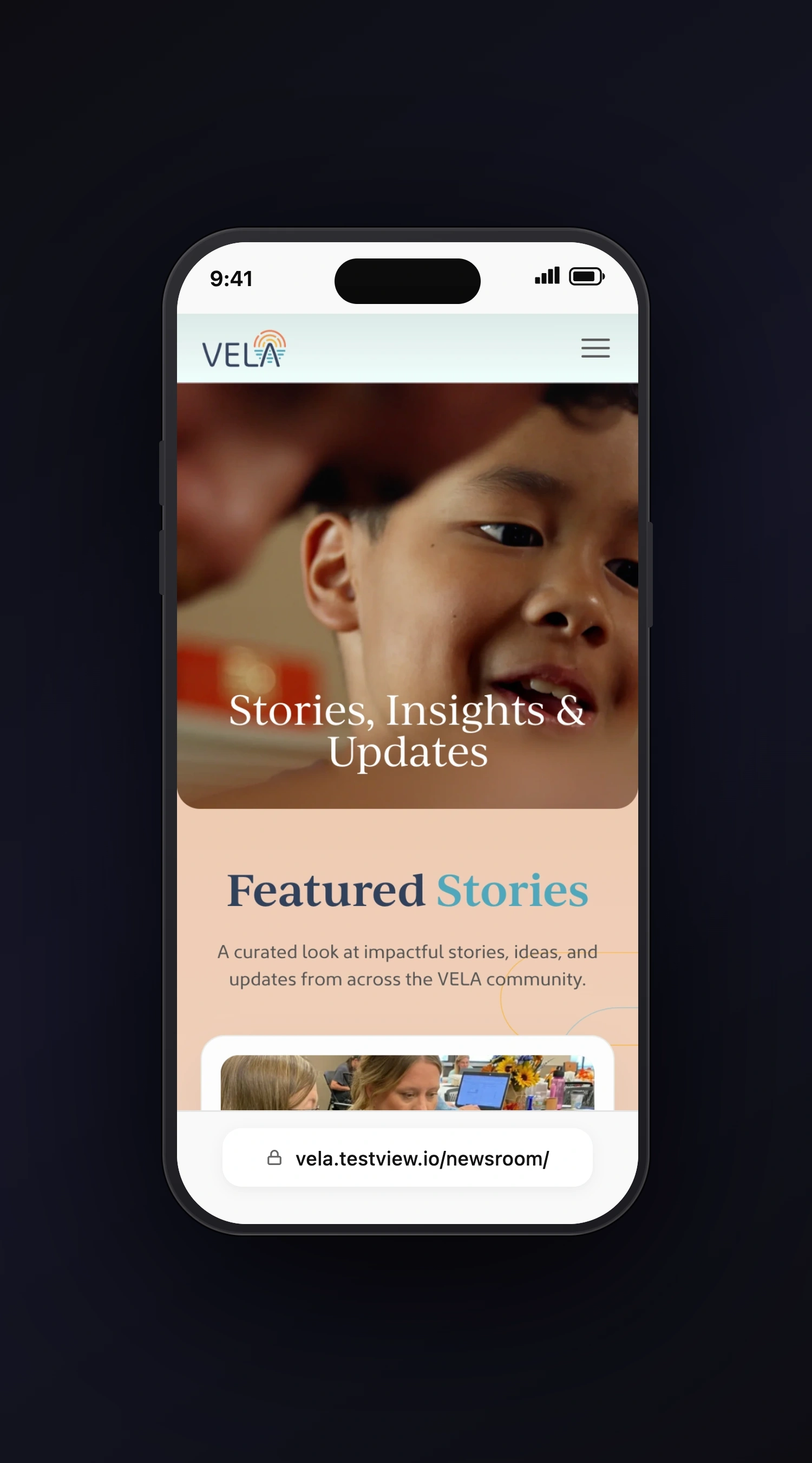 Vela mobile screen two